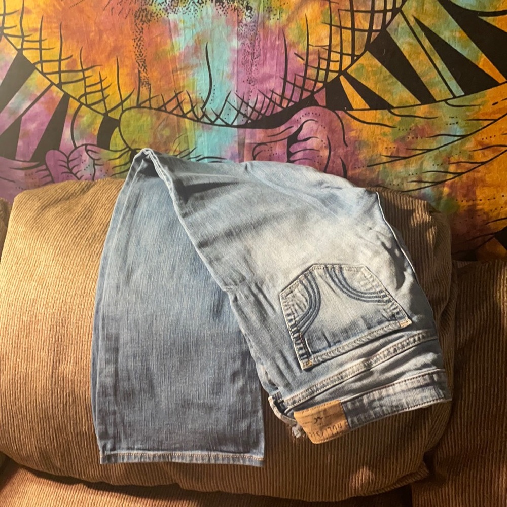 Hollister Light Wash/Wide Leg Jeans